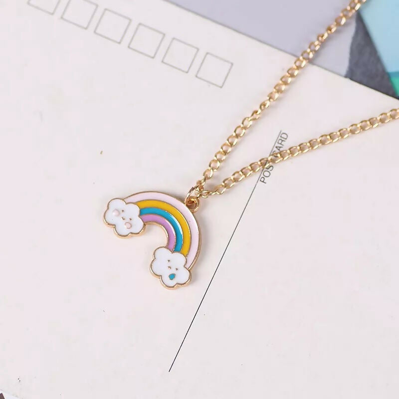 Rainbow Pendant & Infinity Necklace Set (2 Pieces)
