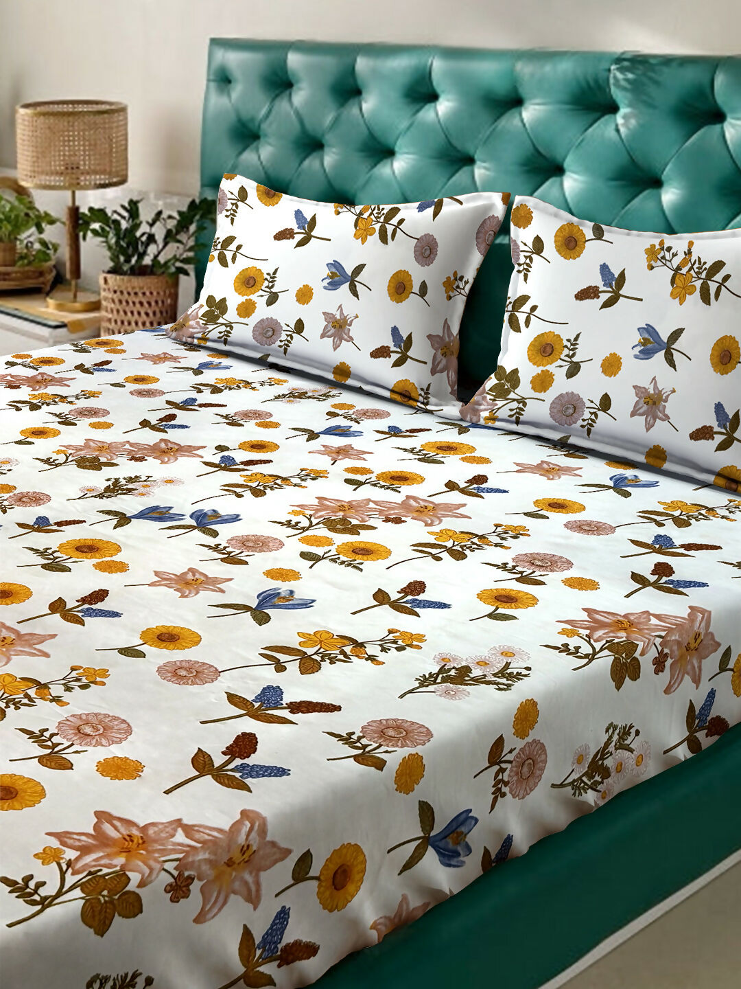 GAURA Elegant Micro Polyester Double Bedsheet for Bedroom Use – Soft Touch, Easy Wash & Daily Comfort (218 x 240 cm) PANCHAJANYA FASHIONS