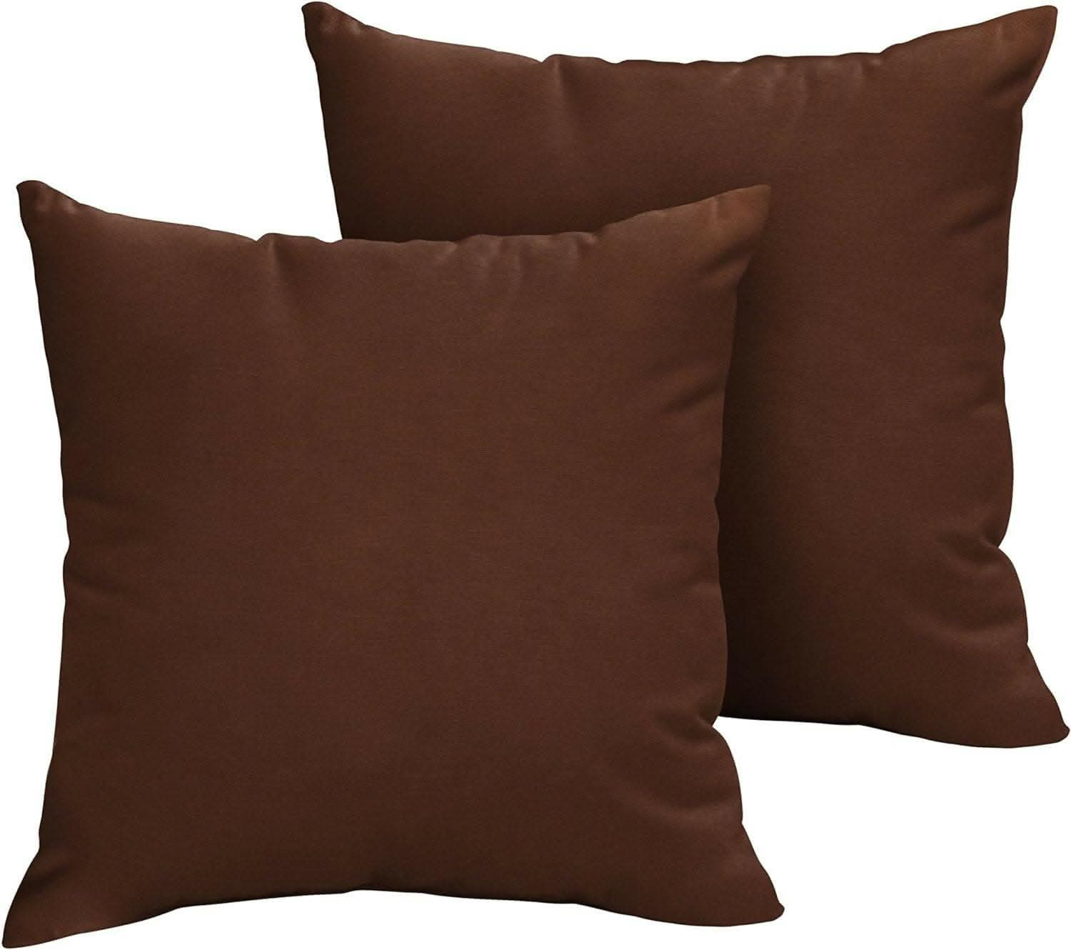 Lushomes Brown cushion cover 12x12, sofa pillow cover (Set of 10, 12x12 Inches) - HalfPe