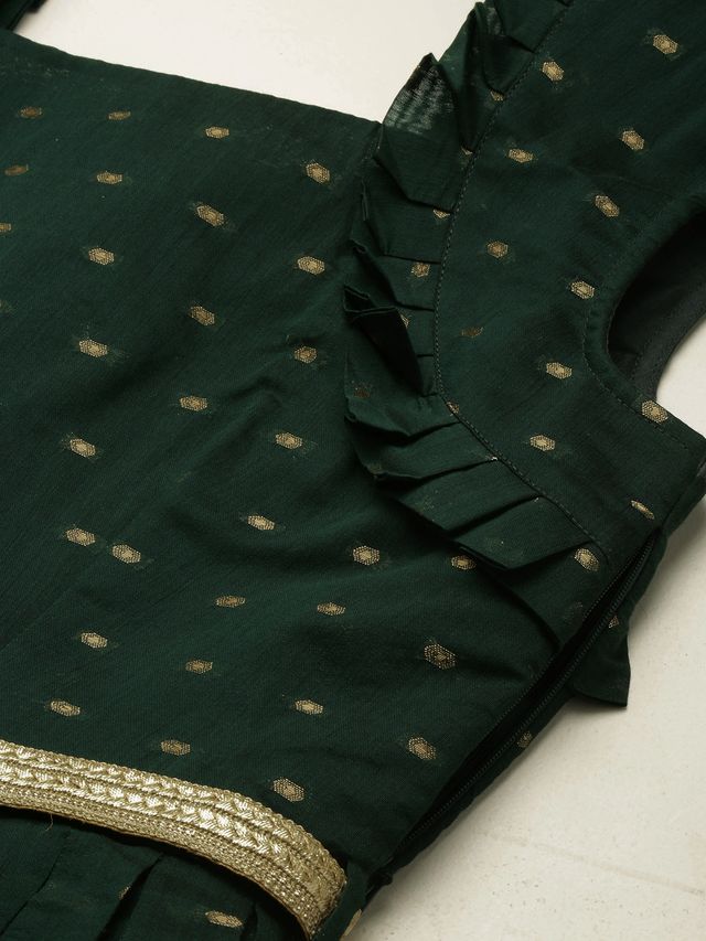 Bollywood Vogue Ready To Wear Mint Green Georgette Digital Printed Dress
