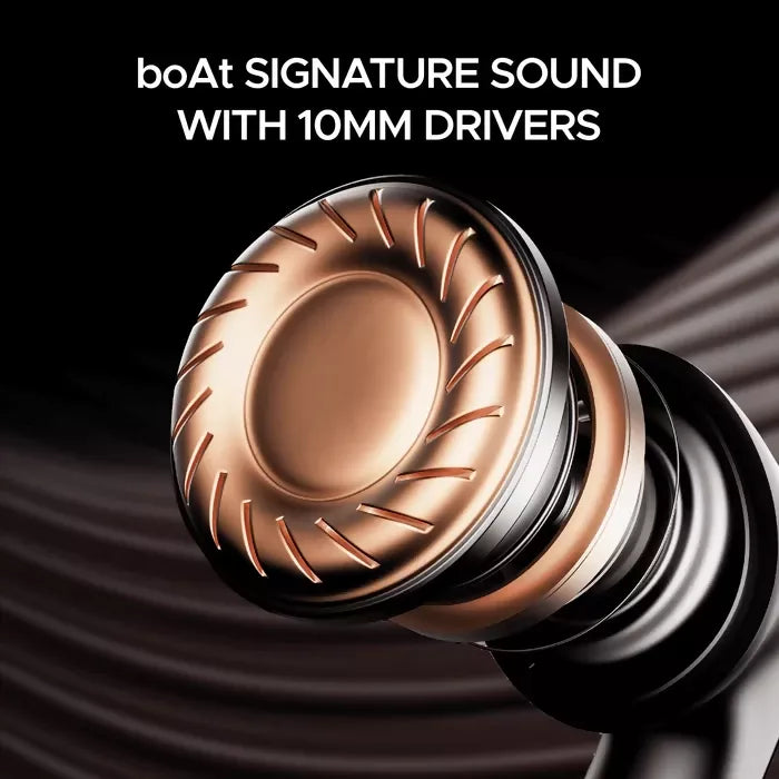 boAt Airdopes 318 Plus Bluetooth without Mic (Active Black, In the Ear)