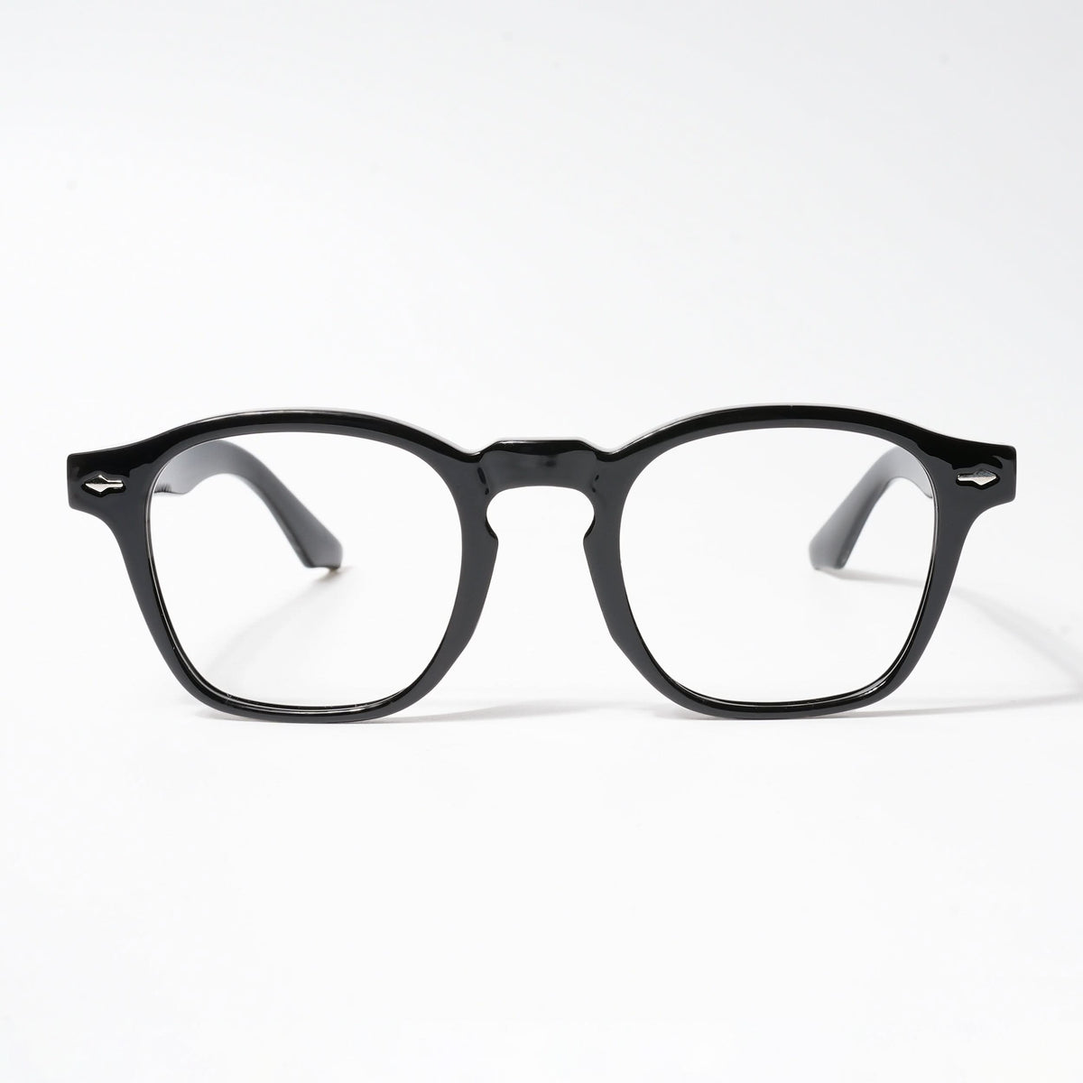 Hexxa Shine Black Square Eyeglasses for Men and Women - view 4