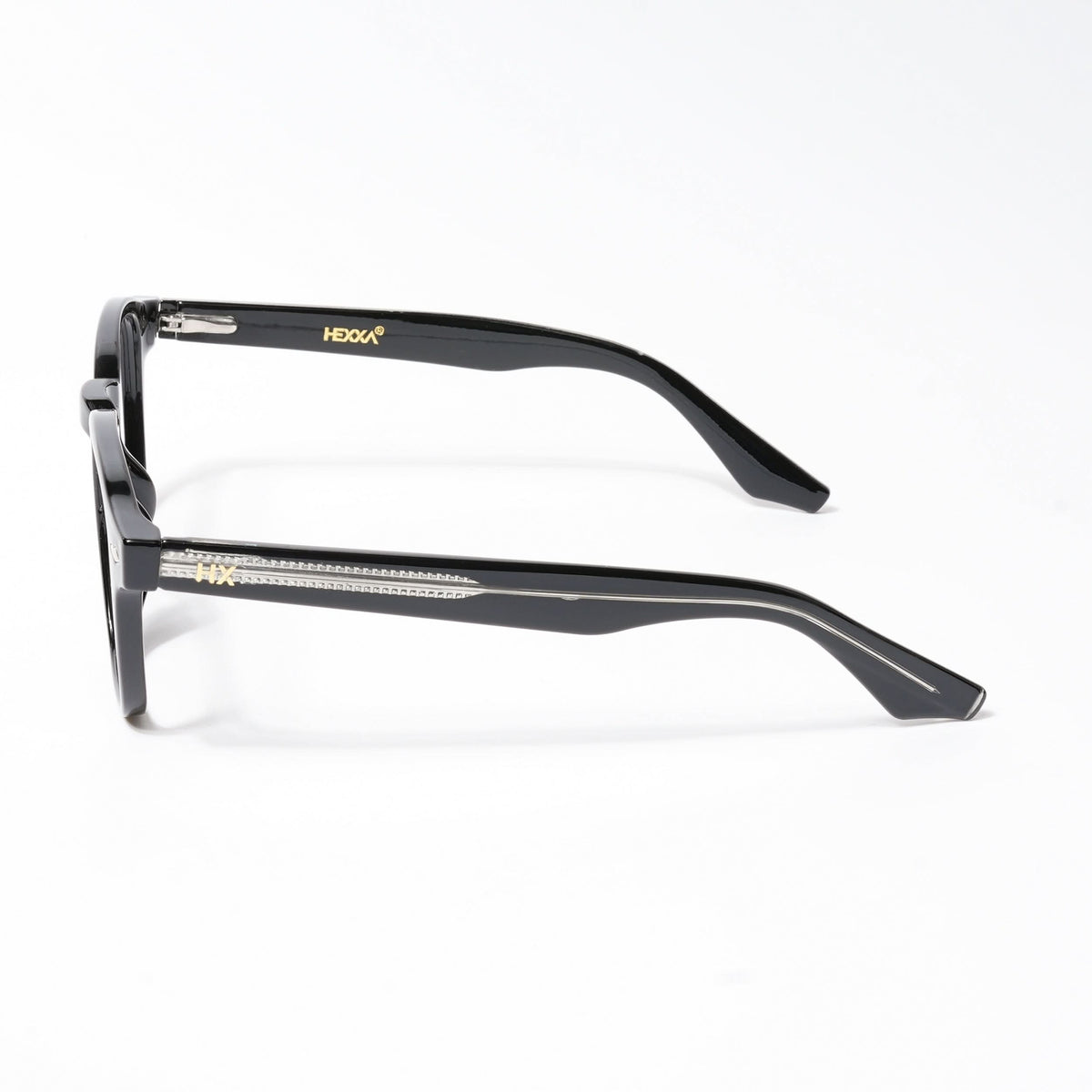 Hexxa Shine Black Square Eyeglasses for Men and Women - view 6