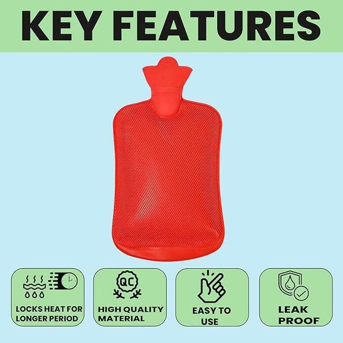 Hot Water Back Pain Relief Heat Pouch (Red) - HalfPe