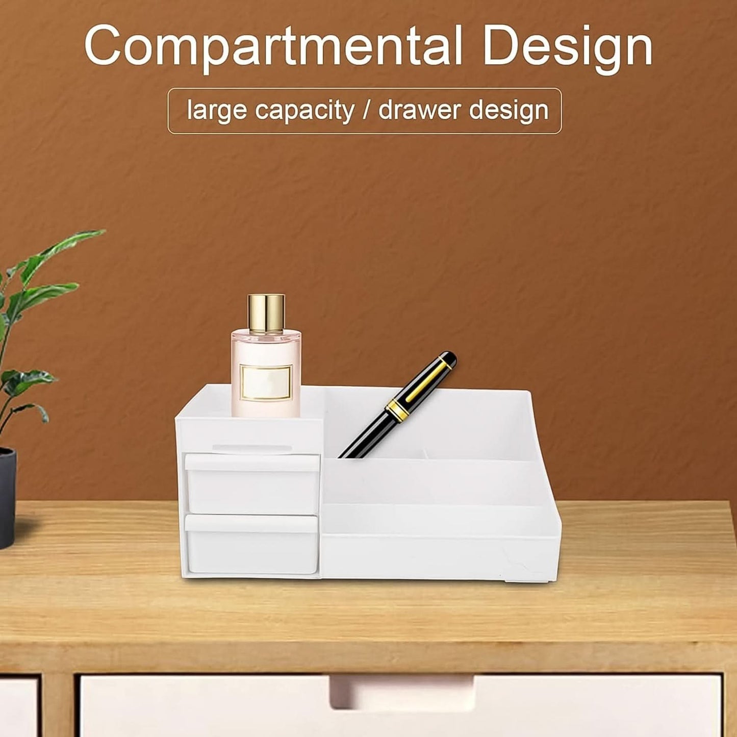 Large Capacity Desktop Cosmetic Storage Box (1 Pc  Mix Color)