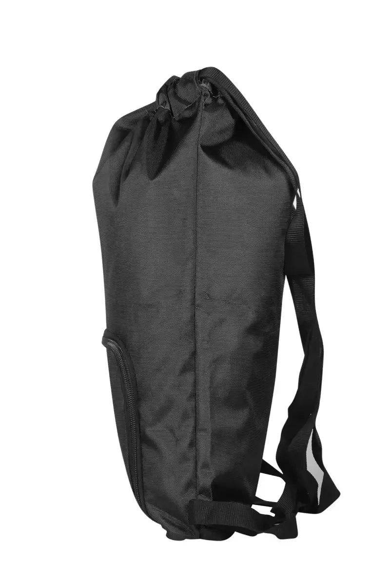 Double Shoulder Travel Drawstring Backpack for Unisex - Black SUPER