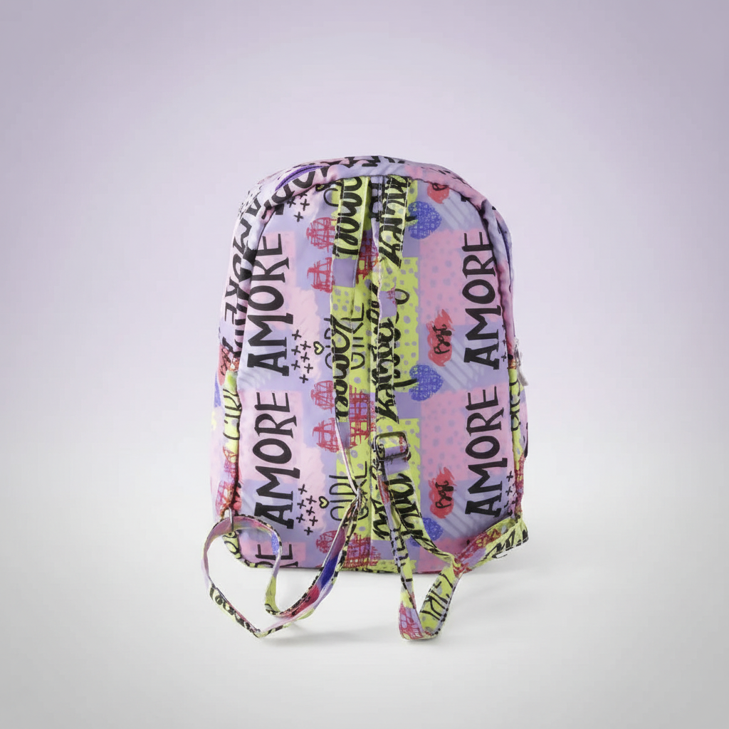 Stylish Printed College Backpack for Girls (Multicolor) SUPER