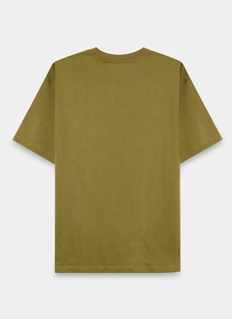 HUSTLE Dark Khaki Olive Relax Fit T-Shirt