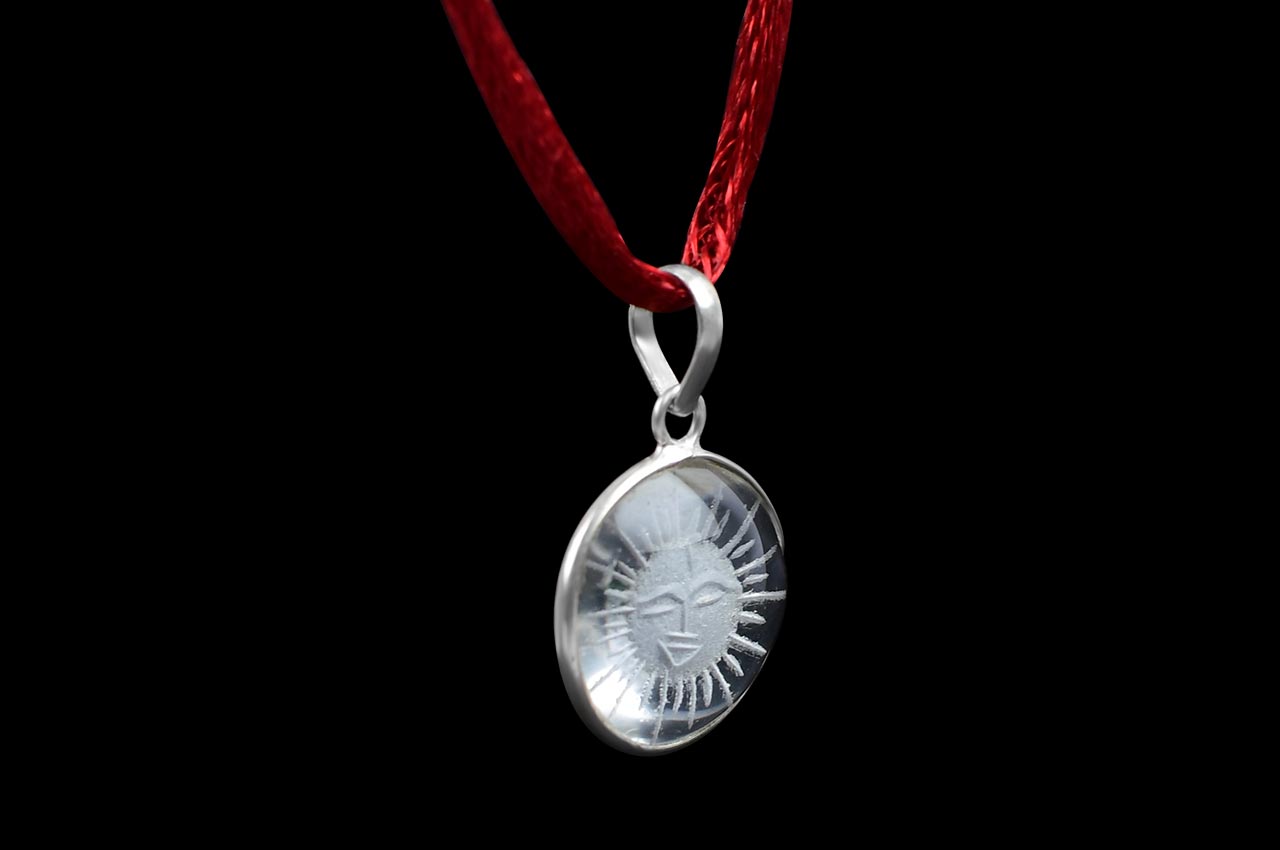 Spatika Suryayantram Pendant with engraving Sun