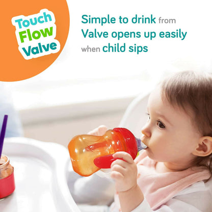 Luvlap mobby little spout sipper bpa free 240 ml 6m+ (orange)