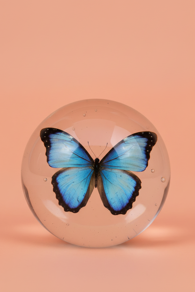 Plastic Magnetic Fridge Sticker (Butterfly Printed) - 1 Pc (Assorted colors) SUPER