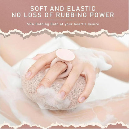 Premium Soft Exfoliating Round Bath Scrubber (1 Pc)