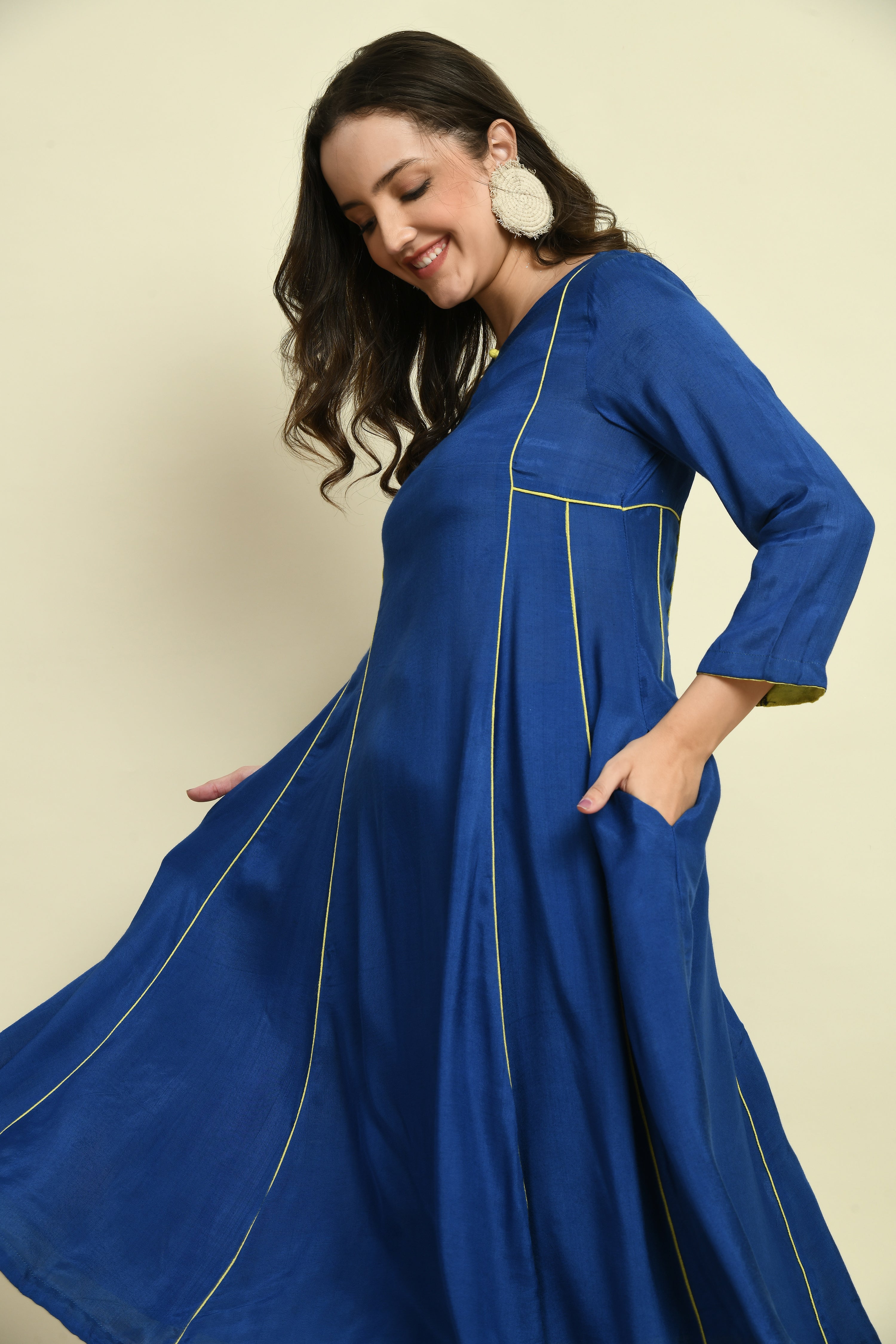 Royal Blue Kurta Set For Women