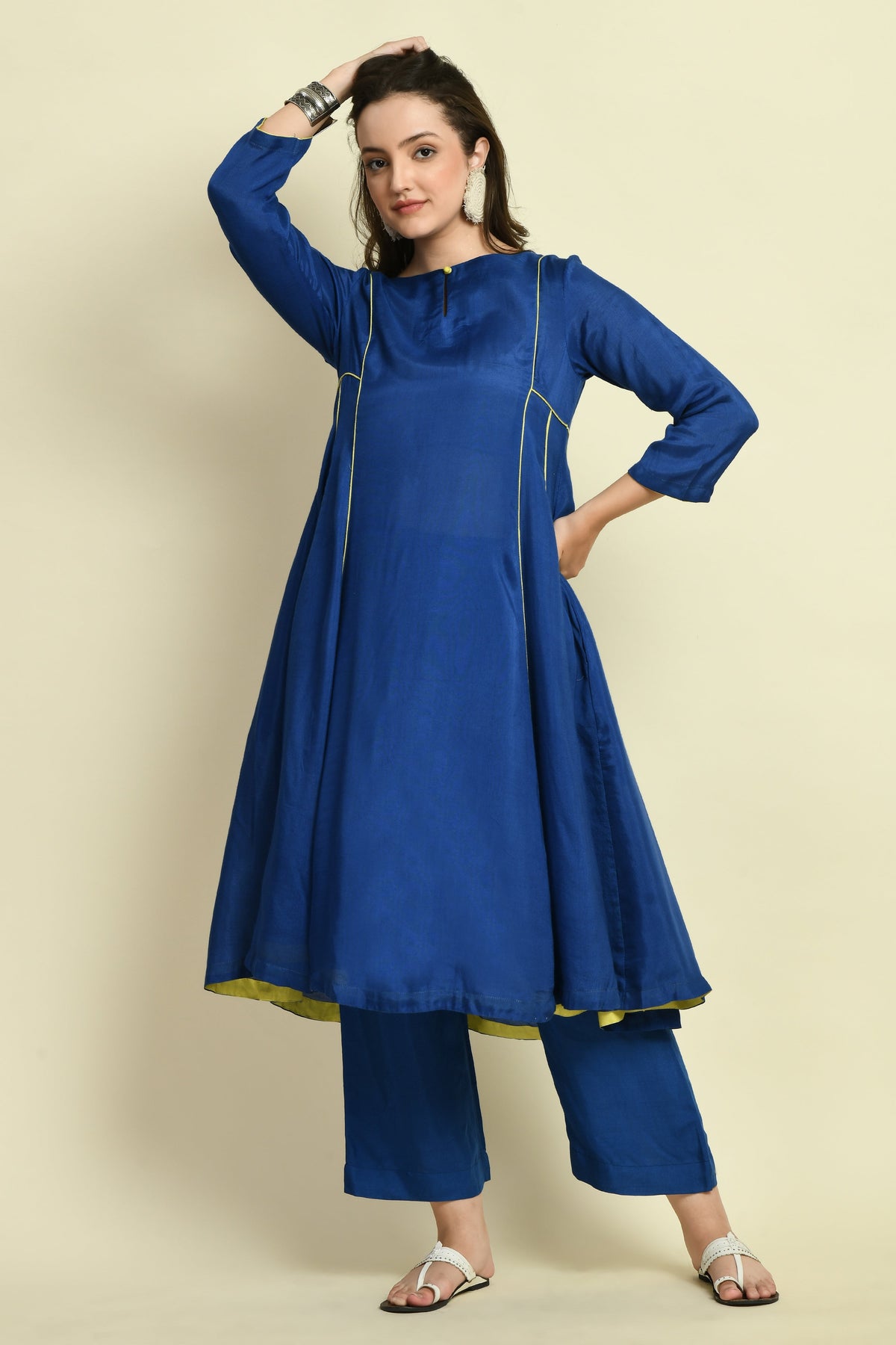 Royal Blue Kurta Set For Women