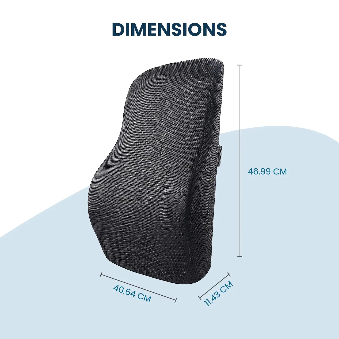 Sleepsia Memory Foam Back Support for Office Chair | Lumbar Support for Office Chair, Car Seat Back Support,(Black)