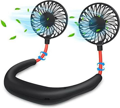 Rechargeable Hands Free Bladeless Personal Mini Fan,3 Speeds 48 Air Outlet - HalfPe