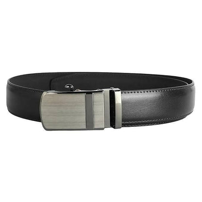 ZEVORA Leather Belt for Men (Black) - HalfPe