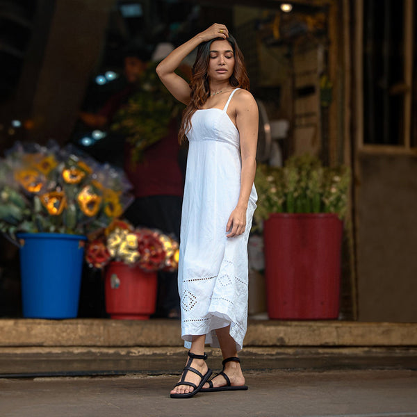 Saba T-Strap Vegan Leather Black Sandals Women Planet Paaduks