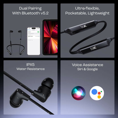 boAt Rockerz Trinity Wireless in Ear Earphones with 150H Playtime, Crystal Bionic Sound Powered by HiFi, Signature Sound, Beast™ Mode, Enx™ Tech, ASAP™ Charge,IPX5,Dual Pairing(Multicolor)