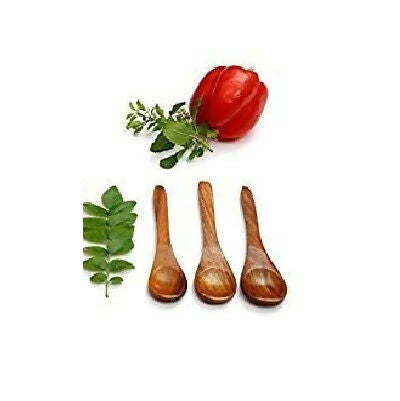 3 Pcs Wooden Masala Mishri Spoons