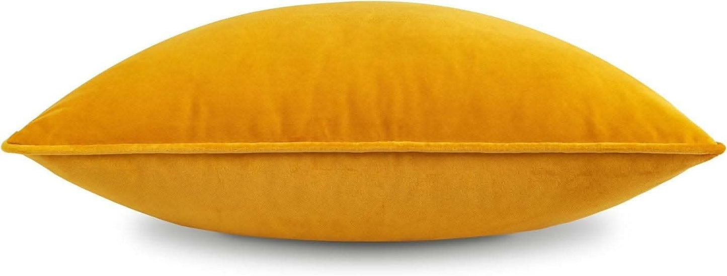 Lushomes Yellow cushion cover 12x12, sofa pillow cover (Set of 10, 12x12 Inches) - HalfPe