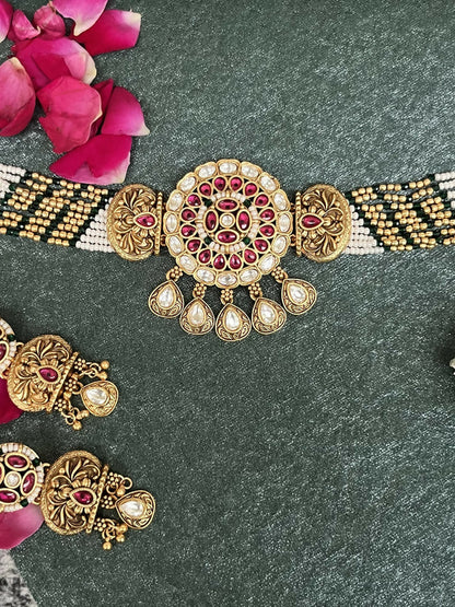 Royal Rajwadi neck choker Set