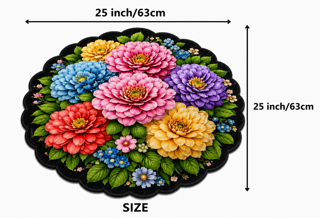 25X25 Inches Modern Decorative Door Mat | Water Absorbent Floor Mat for Living Room.