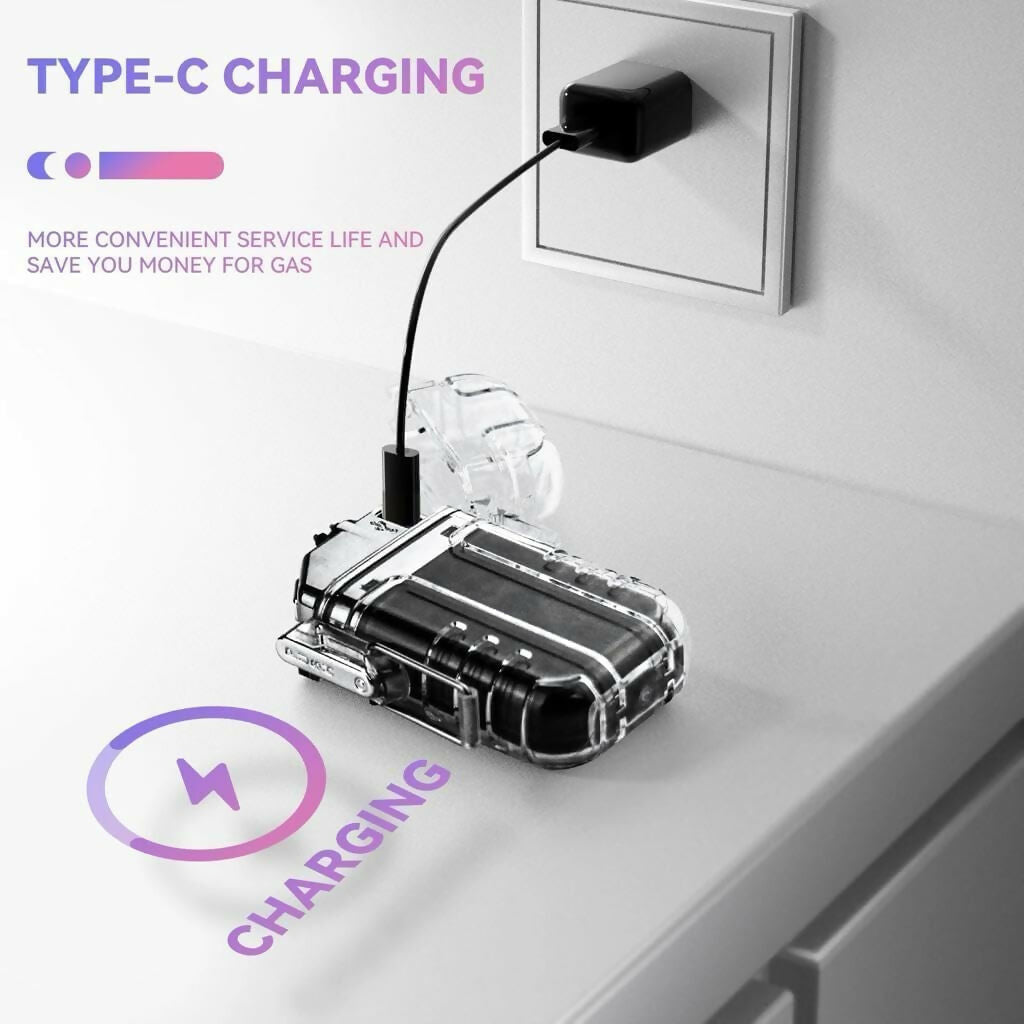 Pocket-Size LED Flashlight & Flameless Plasma Lighter Waterproof Keychain for Camping & Survival