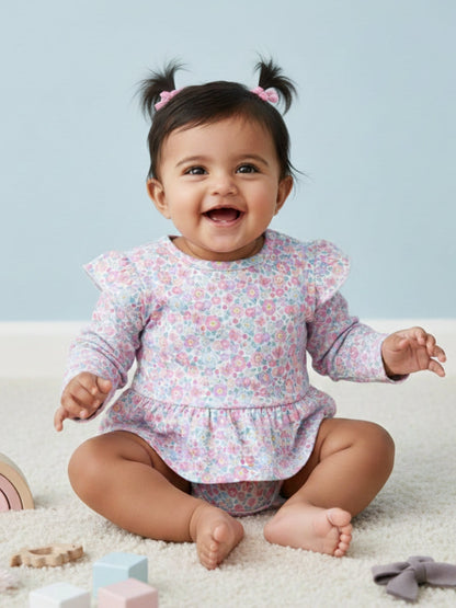 Spring Blooms Girls Skirted Onesie The Mom Store