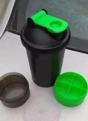 Gym Shaker with Protein Compartment(500ml) - HalfPe