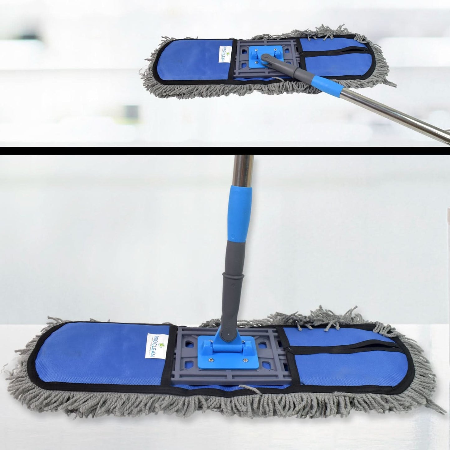 Wet & Dry Floor Mop with Cotton Pad – Long Aluminum Handle for Home Cleaning (1 Pc, Large)