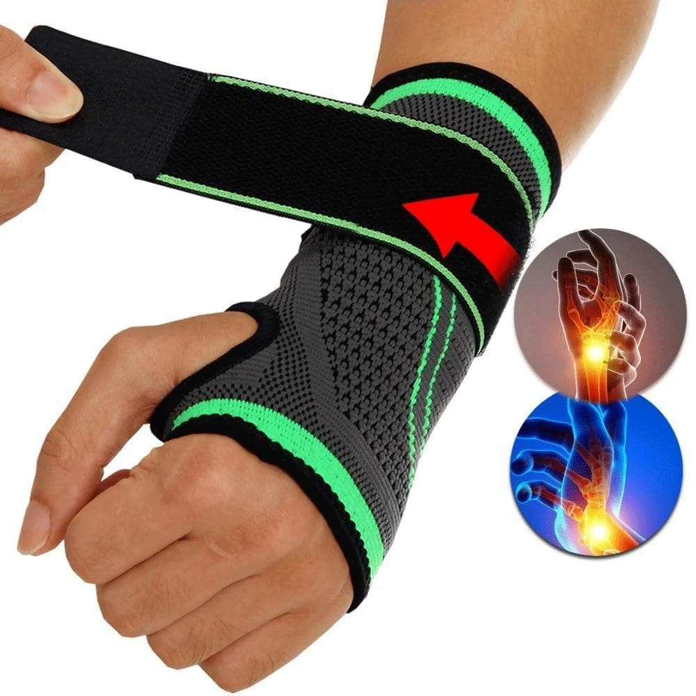 Crossfit Powerlifting Palm Pad | Compression Wrist Brace with Protector Adjustable Strap | Palm Support Band - HalfPe