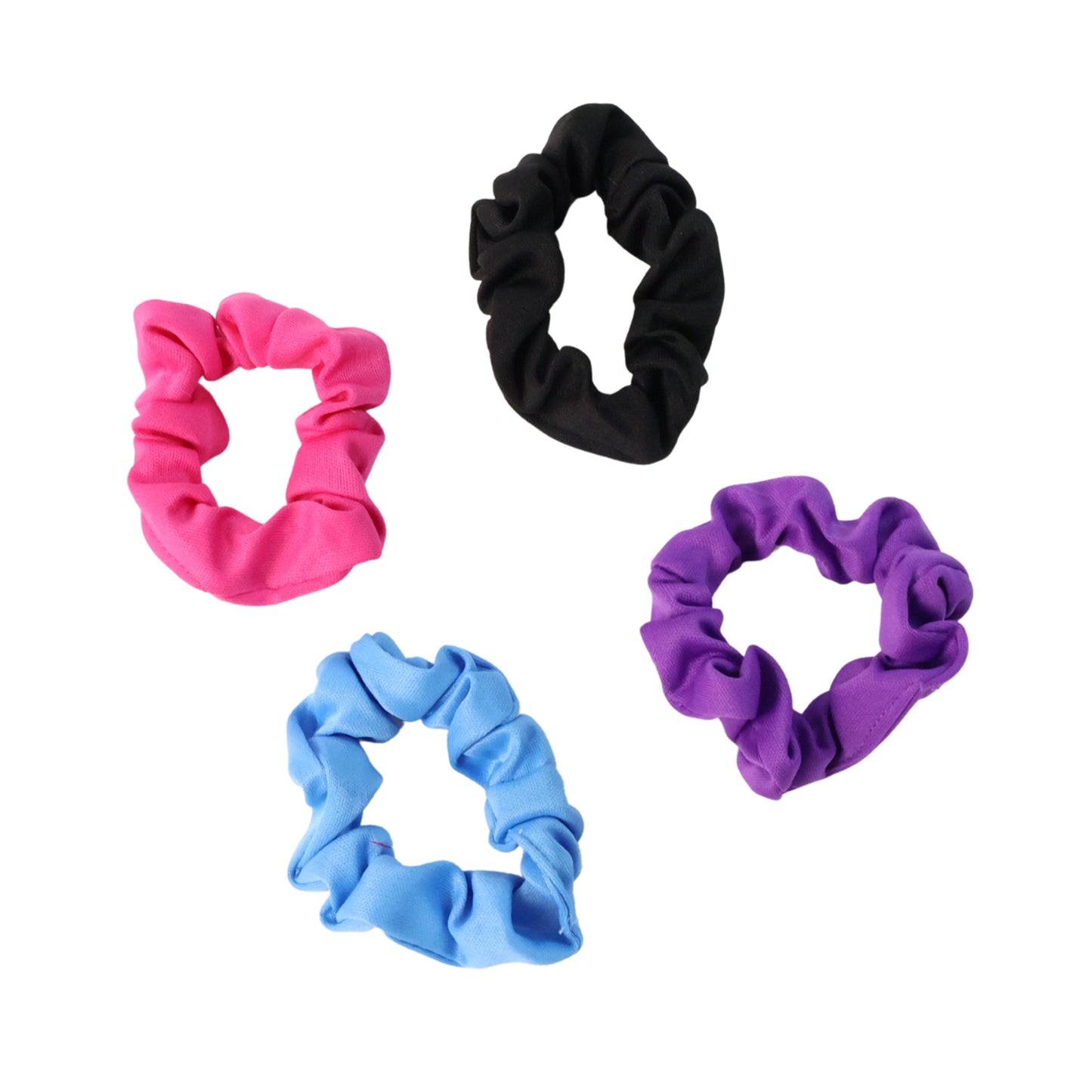 Soft Elastic Hair Scrunchies - (Pack of 4)