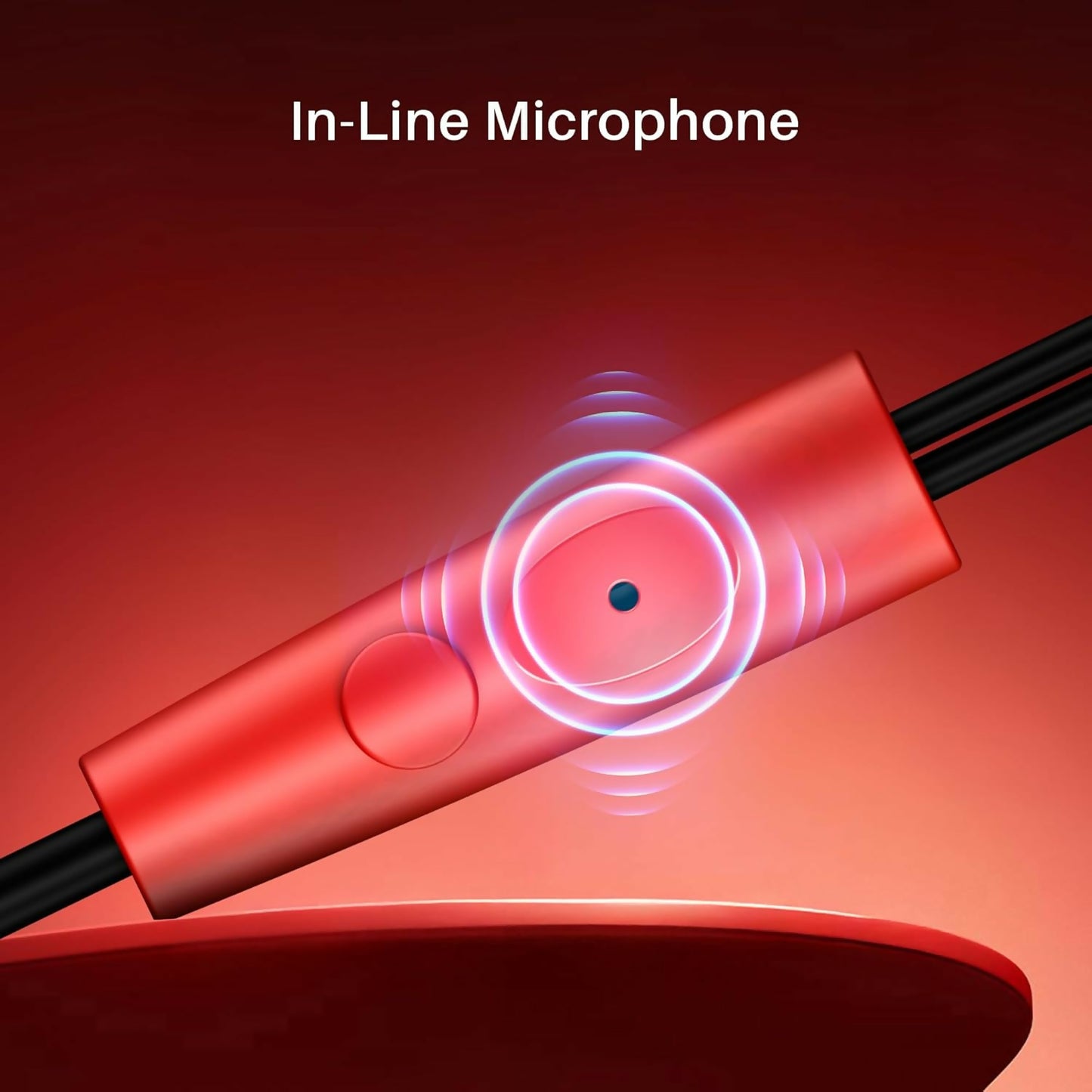 boAt BassHeads 95 with Wired Earphones, 120cm Cable & 3.5mm Jack(Raging Red)