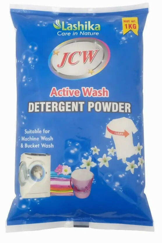 Lashika JCW Active Wash Detergent Powder – Powerful Cleaning for Machine & Bucket Wash Mahathi Enterprises