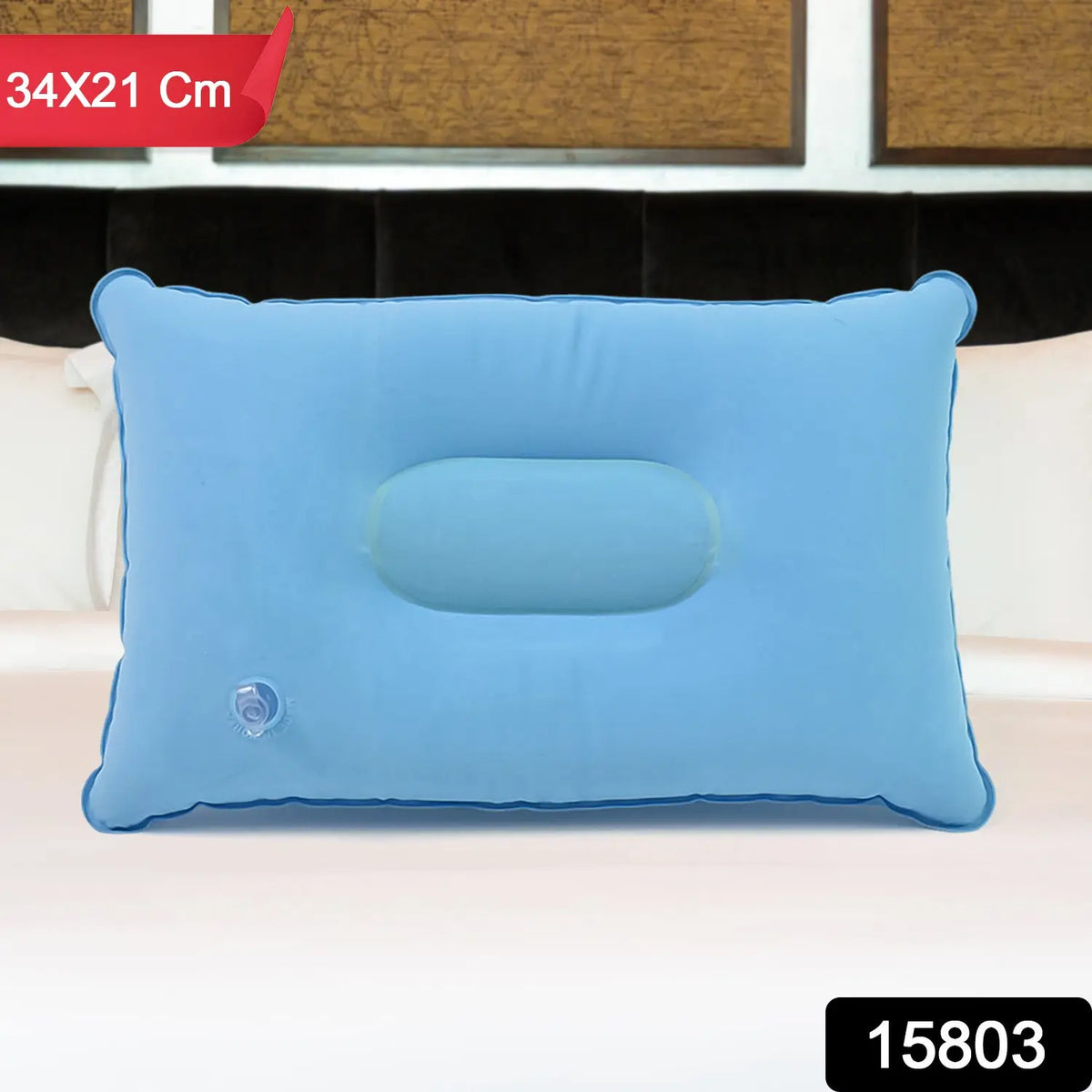 Comfortable Inflating Travel Pillow (3421 Cm  1 Pc  Mix Color) HP DD