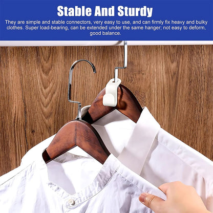 30 Pcs Multi-Color Hanger Connector Hooks with Space Saving Wardrobe Organizer Clips for Clothes &amp; Accessories