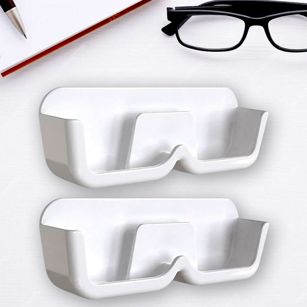 Wall-Mount Sunglass Organizer – Space-Saving Eyewear Holder with Adhesive Stickers (2 Pc Set) HP DD