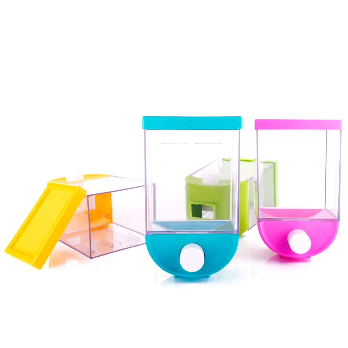 Wall Mounted Cornflakescerealpulsesbeansoatmealcandynamkeendry Food Storage Boxtank - 1100 Ml (Assorted Color)
