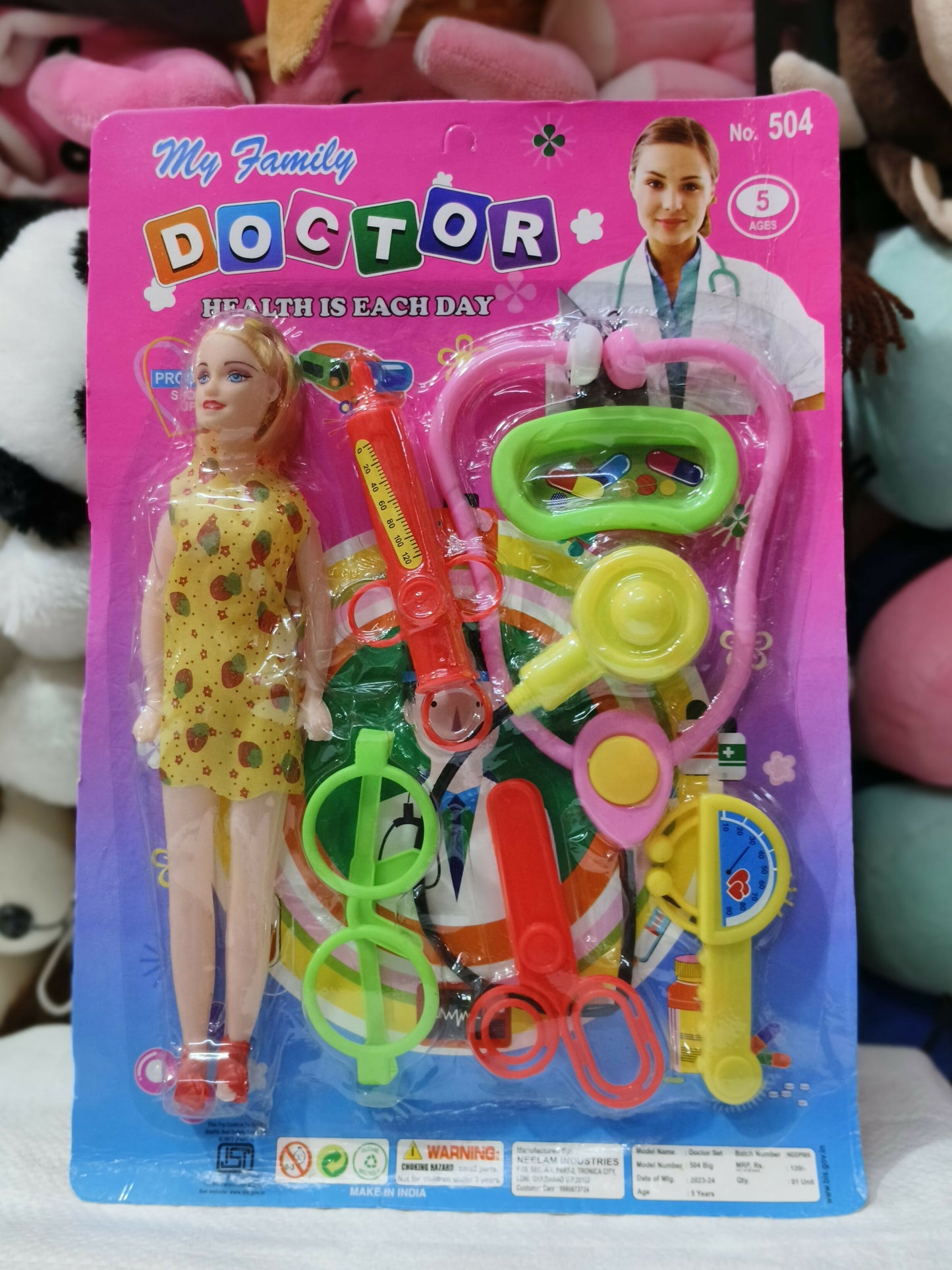 Mini Doctor Playset for Girls: Complete Medical Kit with Doll and Carry Bag