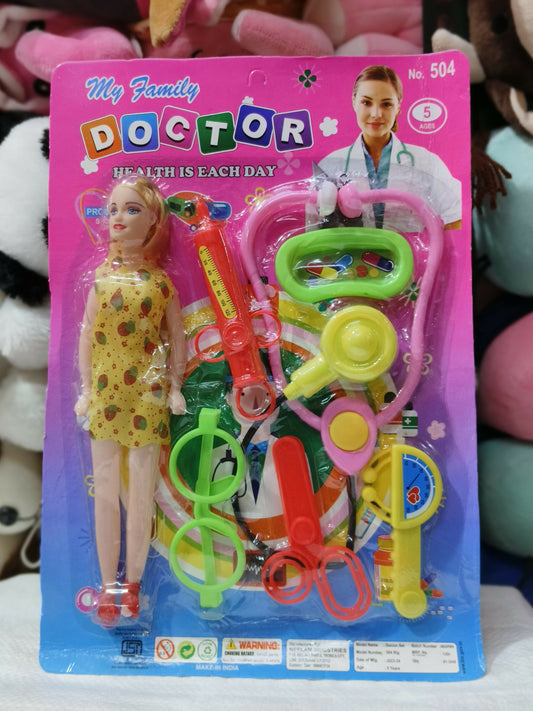 Mini Doctor Playset for Girls: Complete Medical Kit with Doll and Carry Bag (TPT)