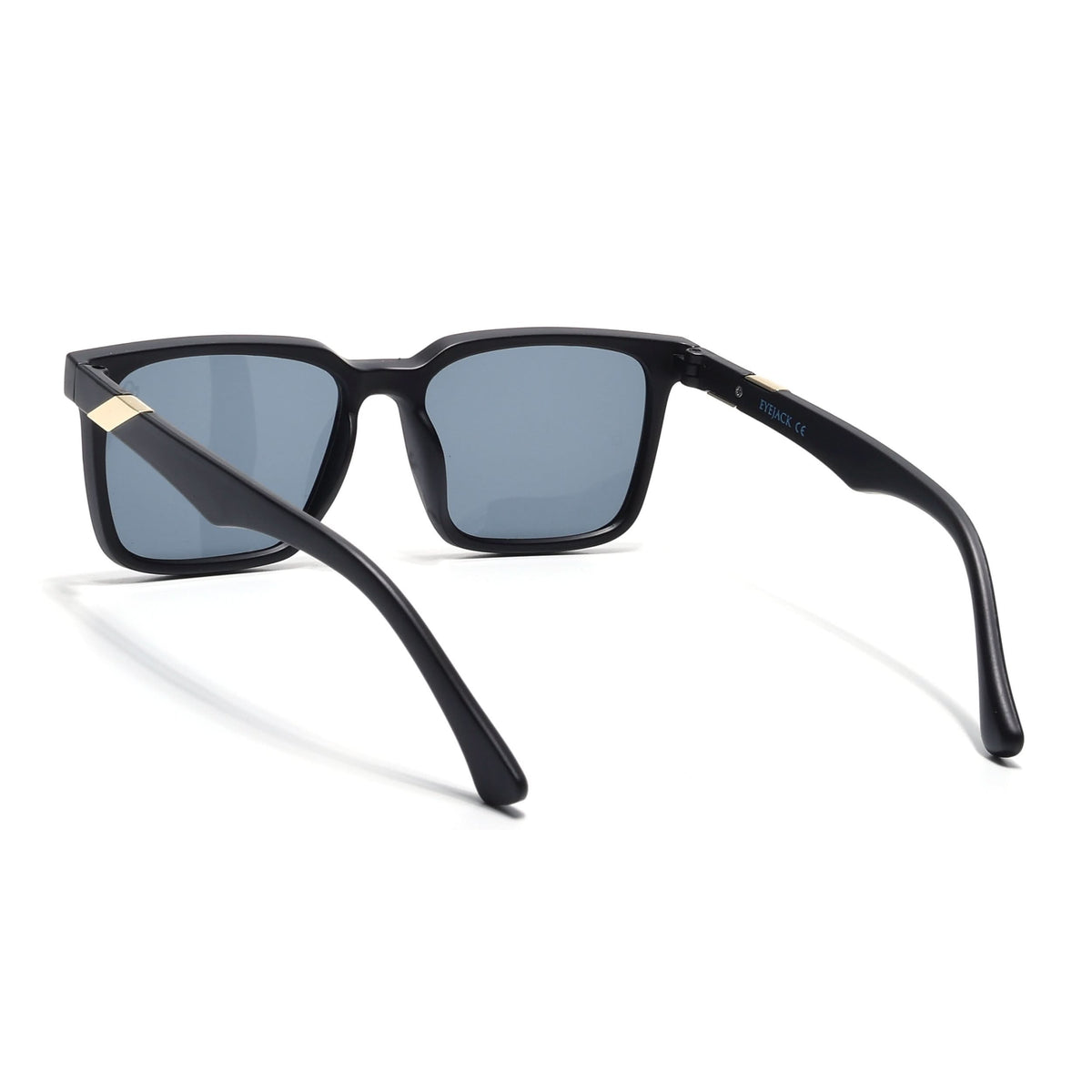 Eyejack Black Square Sunglasses for Men and Women - Style 1074 - view 5