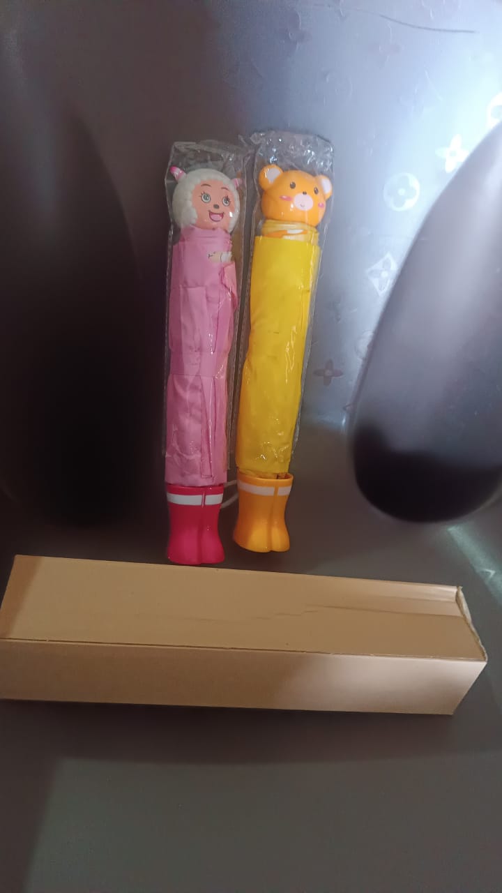 Cartoon Foldable Sun Umbrella for Kids – UV Protection & Travel Friendly