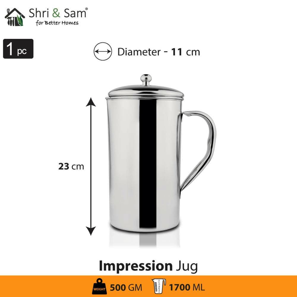 Stainless steel jug impression (1700ml) Hayagreeva Enterprises
