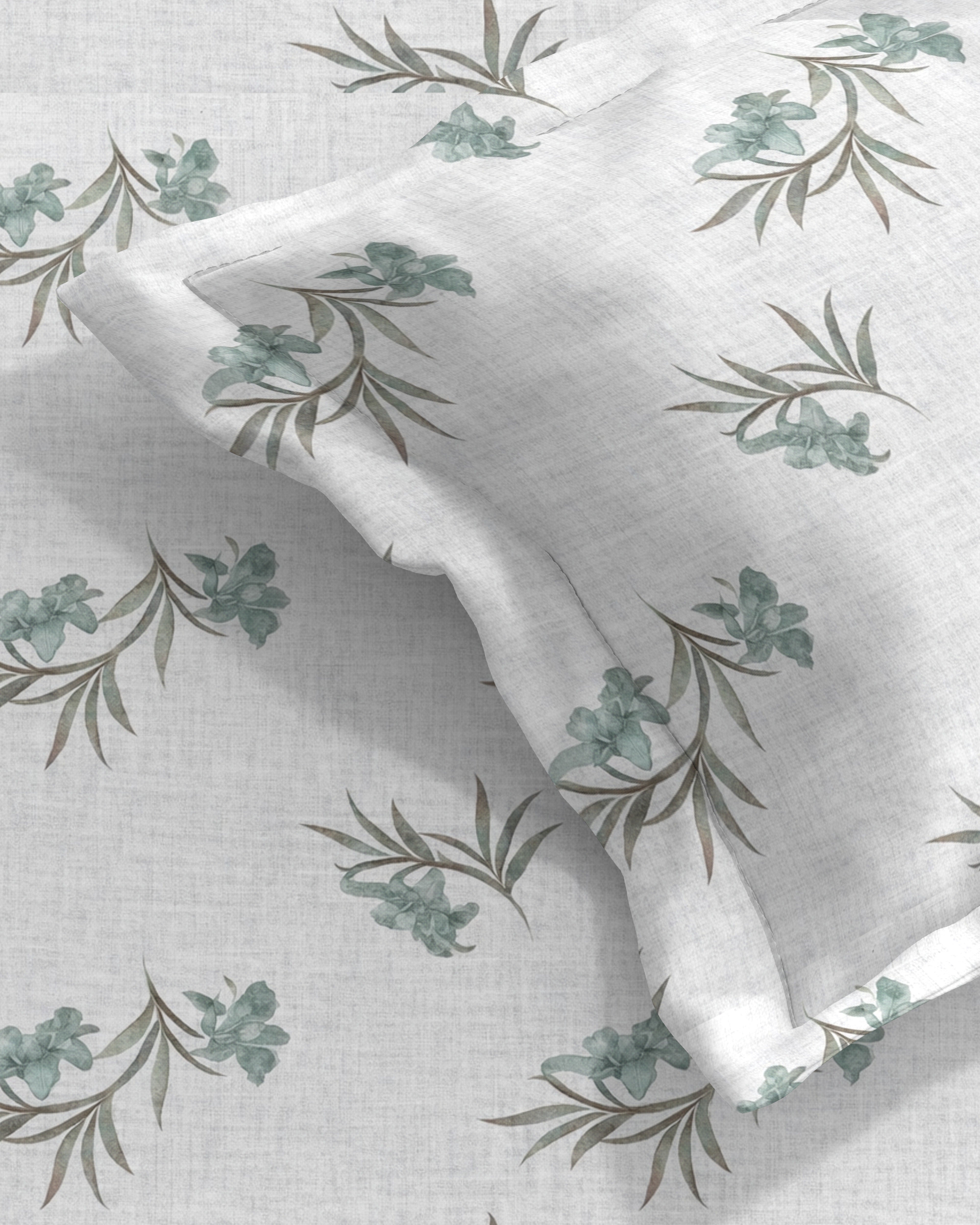 Petal 100% Pure Cotton Collection Premium Percale Queen Bedsheet With 2 Pillow Covers