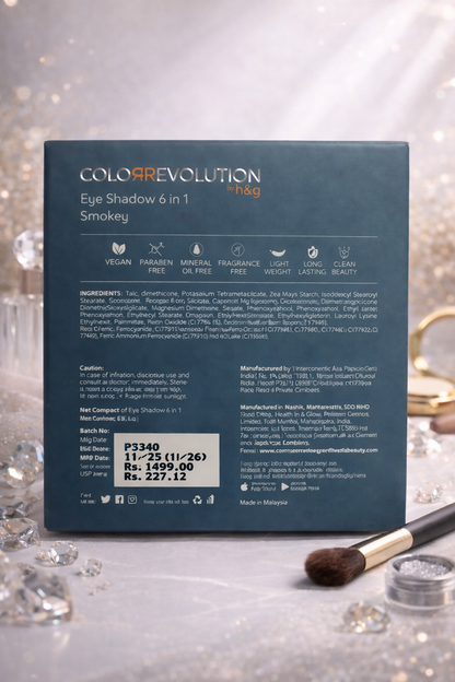 Color Revolution eyeshadow 6 in 1 smokey - fairy dust