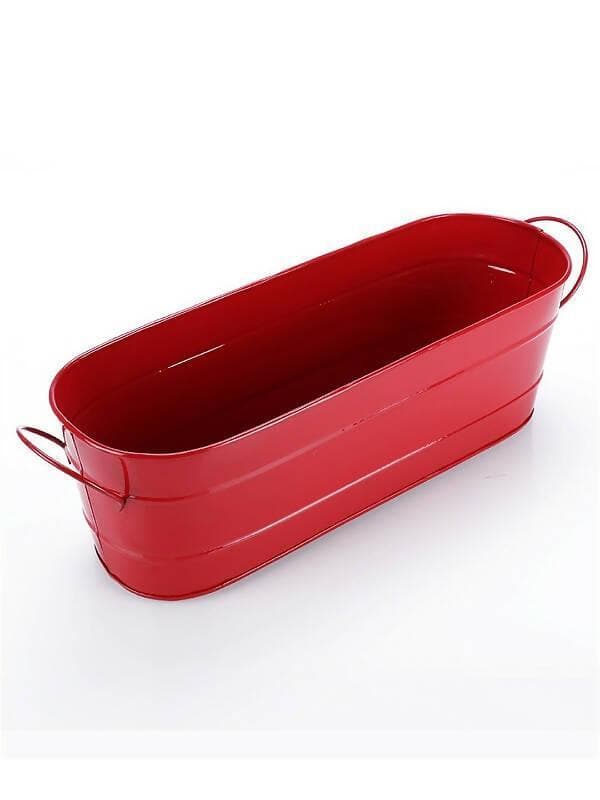 Oval Planter Large Red - HalfPe