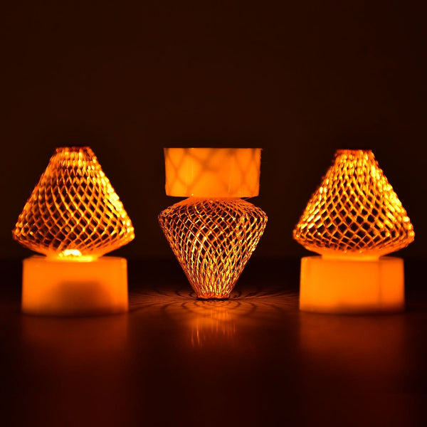 LED Flameless Tea Light Candles Set - 12pcs