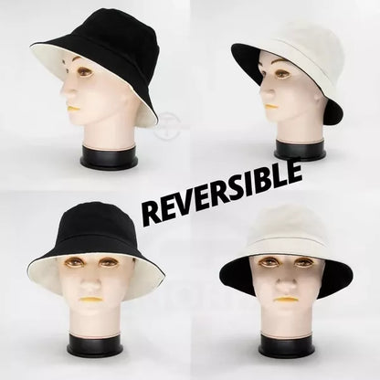 Tomorrow_Bucket_Hat_for_Women_Men_Teens_Reversible_Beach_Sun_Hats_Fisherman_Cap_for_Travel_Black_Cream_Revercible_2_in_1_-_Tomorrow_Fashion_-_-405386