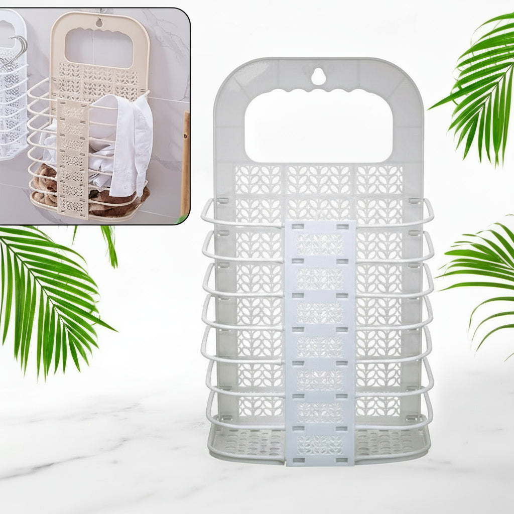 Wall Hanging Laundry Basket Clothes Hanger Dirty Hamper Clothes Storage Hook Clothes Rails For Laundry Washing Machine Bathroom Kids Dirty Clothes Storage Hanger (1 Pc)